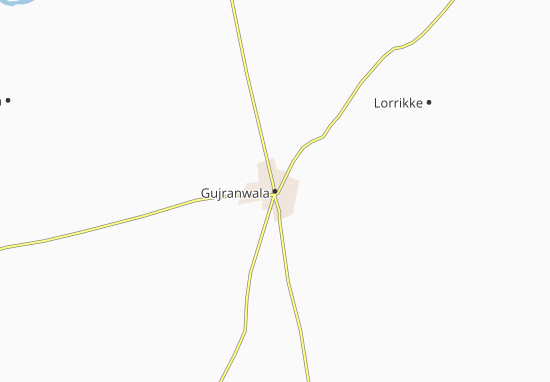 Kaart Plattegrond Gujranwala