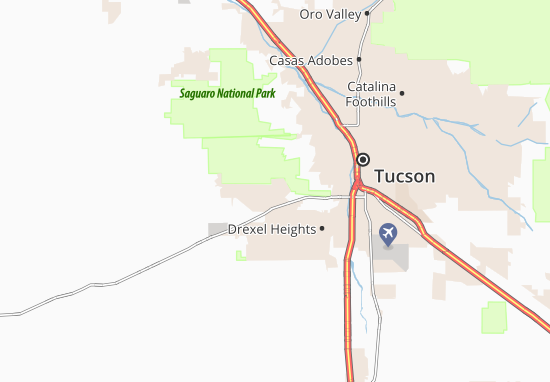 Kaart Plattegrond Tucson Estates