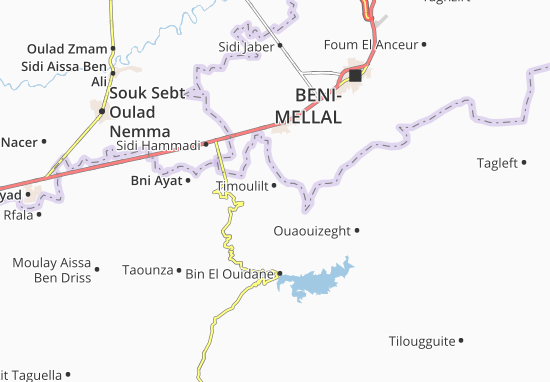 Mapa Timoulilt