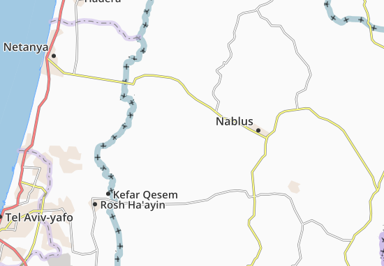 Kaart Plattegrond Kafr Qaddum