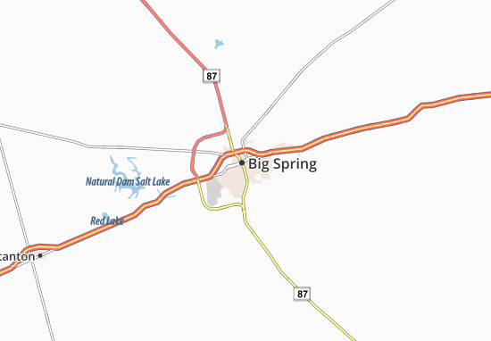 Karte Stadtplan Big Spring