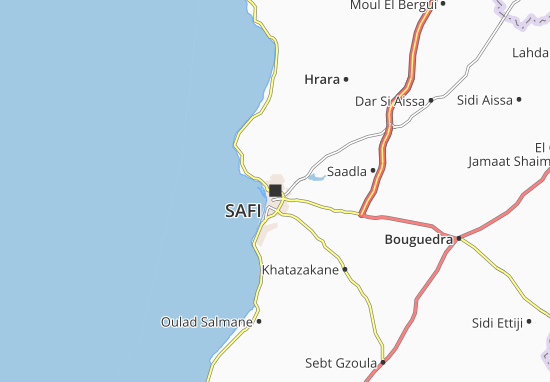Karte Stadtplan Safi