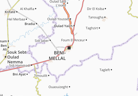 Kaart Plattegrond Beni-Mellal