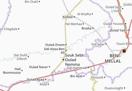 Karte Stadtplan Oulad Zmam