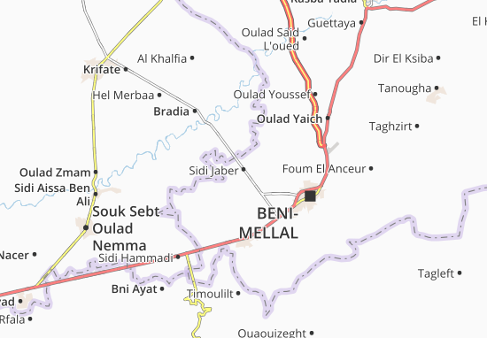 Mapa Sidi Jaber