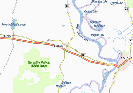 Tallulah Map