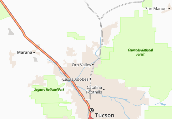 Karte Stadtplan Oro Valley