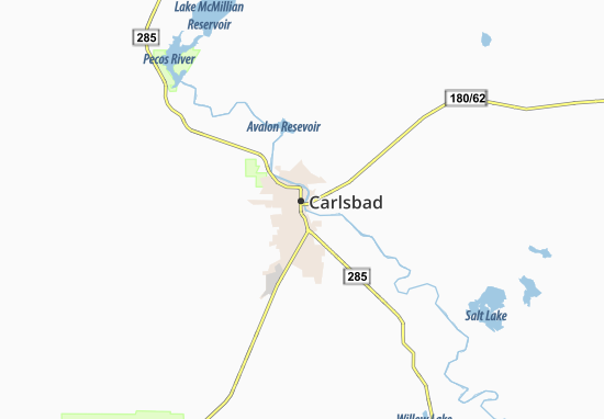 Karte Stadtplan Carlsbad
