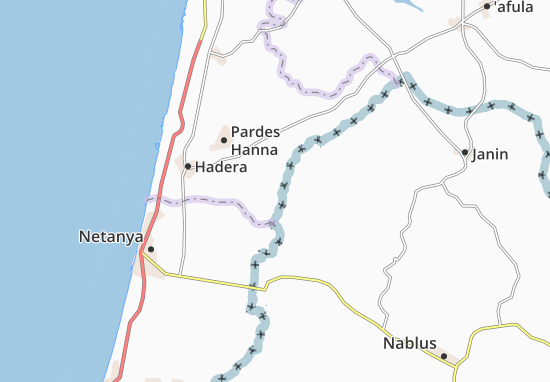 Baqa El Gharbiya Map