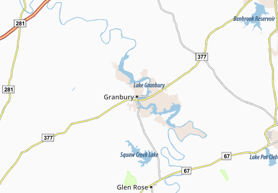 Kaart Plattegrond Granbury
