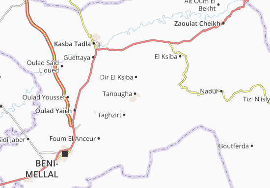 Kaart Plattegrond Tanougha