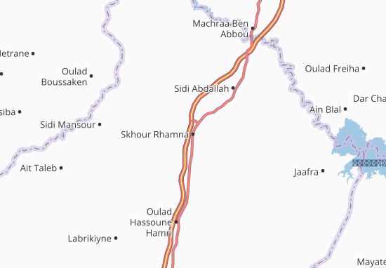 Skhour Rhamna Map