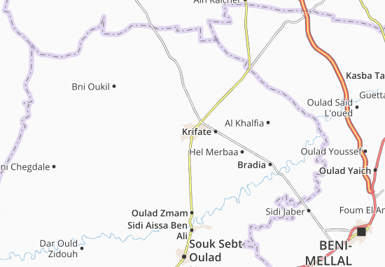 Kaart Plattegrond Fquih Ben Salah