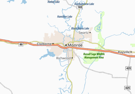 Karte Stadtplan Monroe