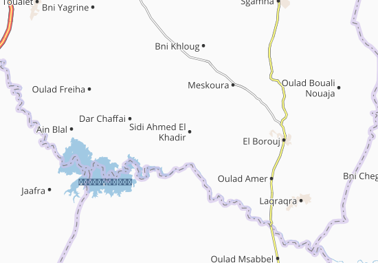 Kaart Plattegrond Sidi Ahmed El Khadir