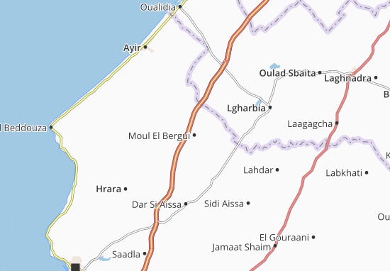 Kaart Plattegrond Moul El Bergui