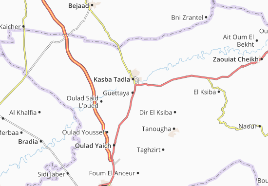 Karte Stadtplan Guettaya