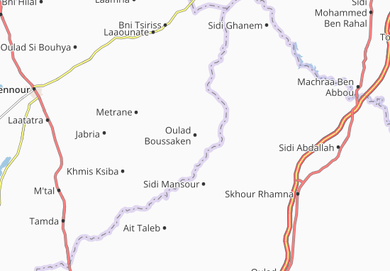 Mapa Oulad Boussaken