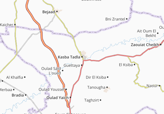 Karte Stadtplan Kasba Tadla