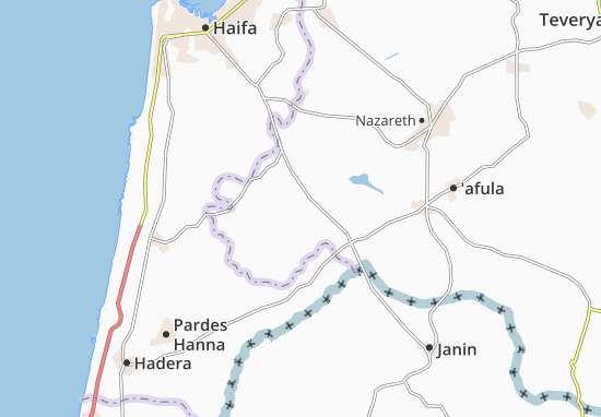 Karte Stadtplan Mishmar Ha’Emeq