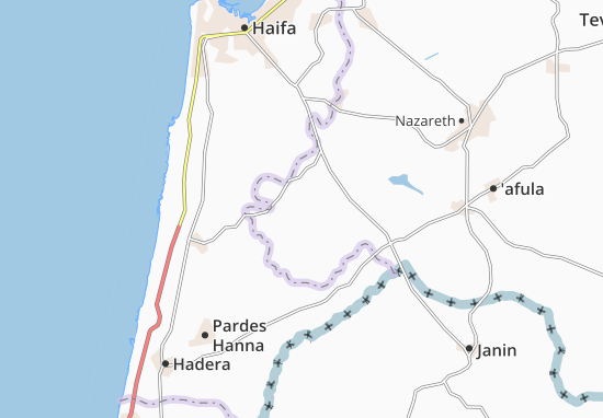 Karte Stadtplan Ramat Hashofet