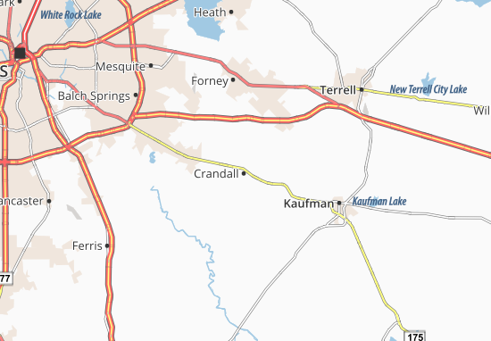 Karte Stadtplan Crandall