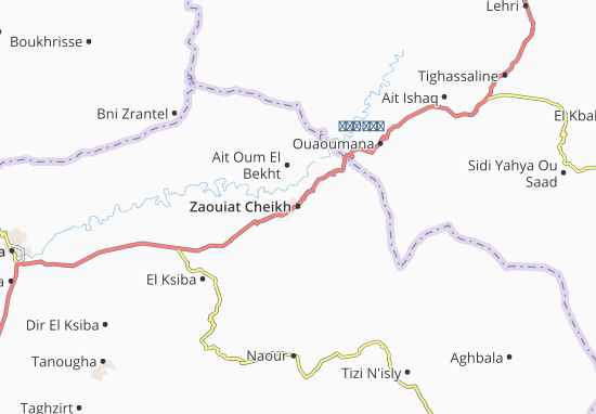 Kaart Plattegrond Zaouiat Cheikh