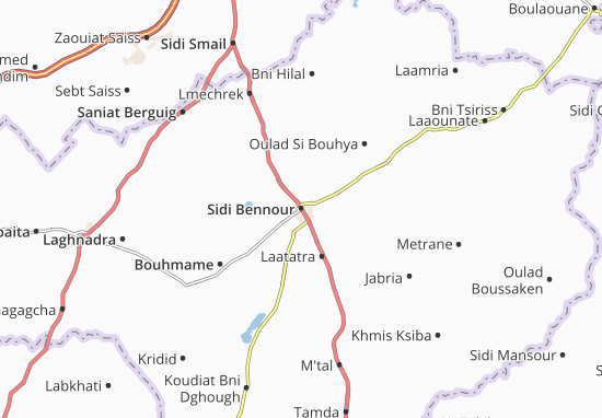 Karte Stadtplan Sidi Bennour