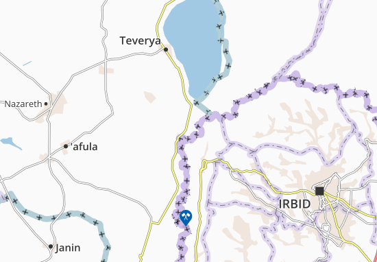 Karte Stadtplan Ashdot Ya’Aqov Ihud