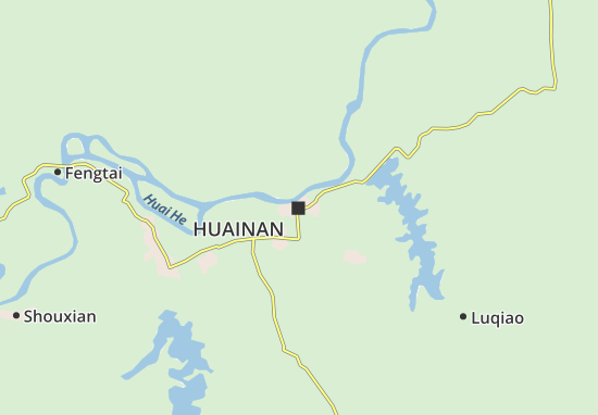 Karte Stadtplan Huainan