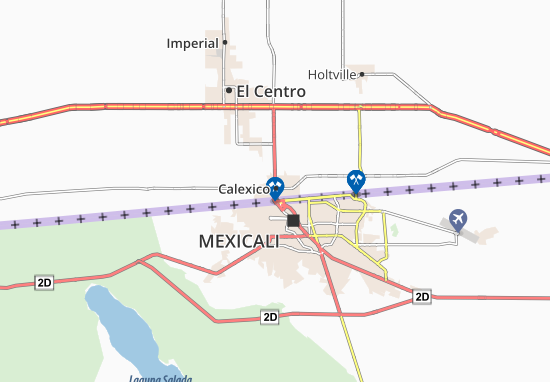 Kaart Plattegrond Calexico