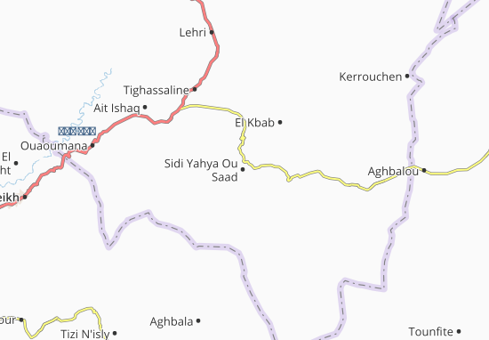 Sidi Yahya Ou Saad Map