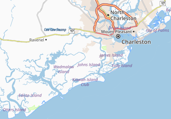 Kaart Plattegrond Johns Island