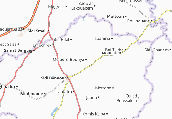 Karte Stadtplan Oulad Si Bouhya