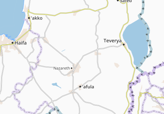 Karte Stadtplan Kafr Kanna