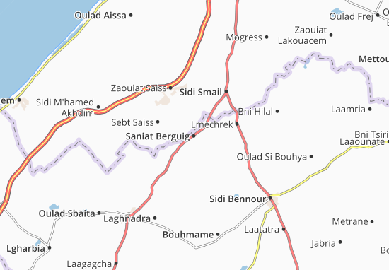 Karte Stadtplan Saniat Berguig