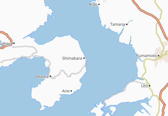 Kaart Plattegrond Shimabara