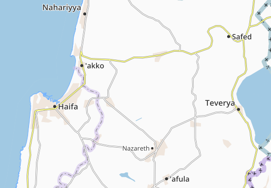 Kaart Plattegrond Kaukab Abu El Hija