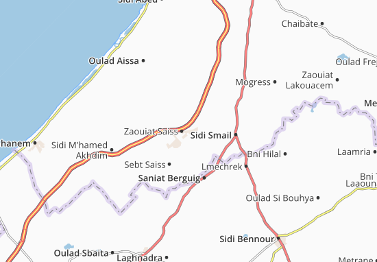 Karte Stadtplan Zaouiat Saiss
