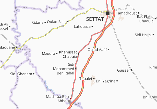 Kaart Plattegrond Khémisset Chaouia