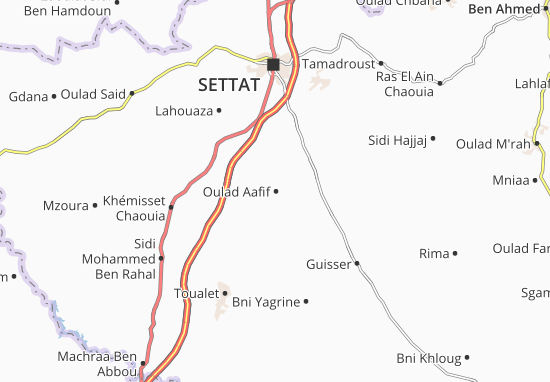 Karte Stadtplan Oulad Aafif