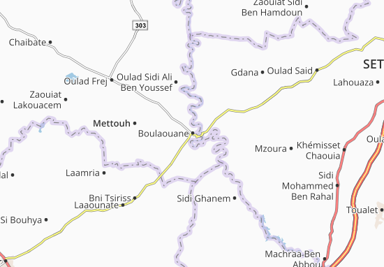 Kaart Plattegrond Boulaouane