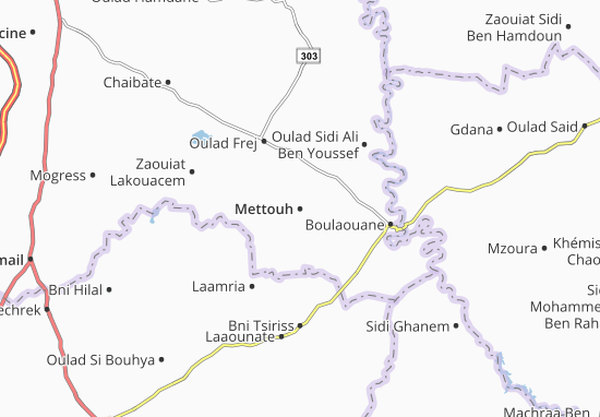 Karte Stadtplan Mettouh