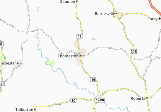 Kaart Plattegrond Thomaston