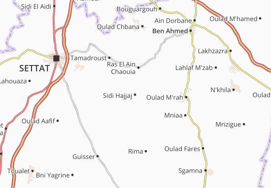 Karte Stadtplan Sidi Hajjaj