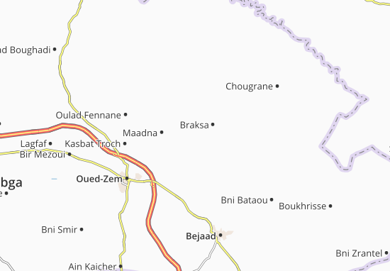 Karte Stadtplan Oulad Aissa