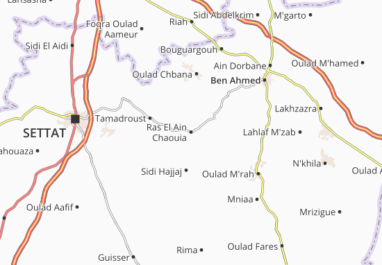 Karte Stadtplan Ras El Ain Chaouia