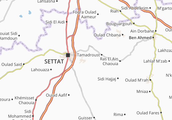 Karte Stadtplan Ain Nzagh