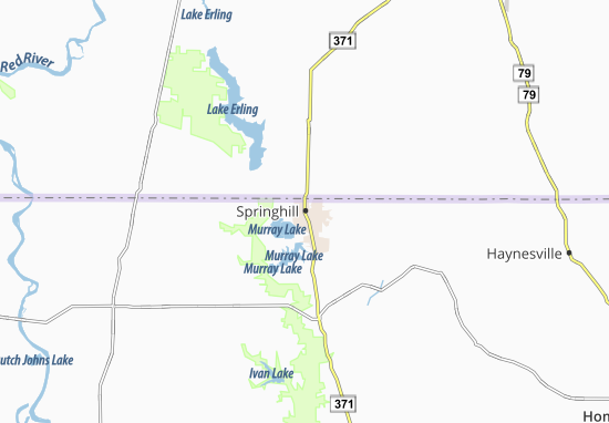 Karte Stadtplan Springhill