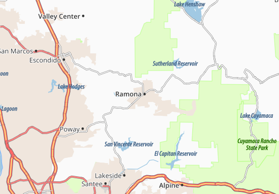 Karte Stadtplan Ramona